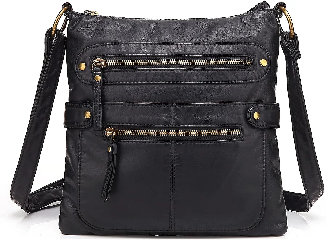 Small Crossbody Shoulder Bag for Women, Ultra Soft Washed Vegan Leather