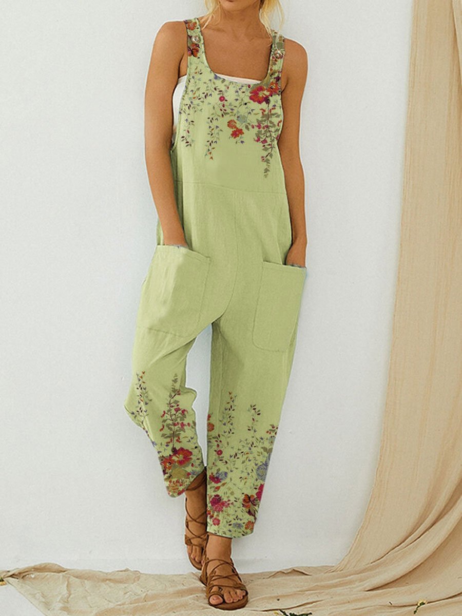 Sleeveless casual Printed  jumpsuit