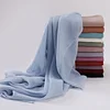 Soft Chiffon Pleated Silver Line Hijab Shawl Scarf