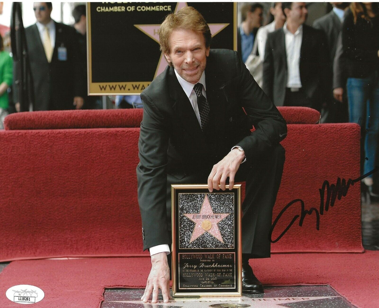 Jerry Bruckheimer signed Hollywood Walk of Fame Star 8x10 Photo Poster painting autographed JSA