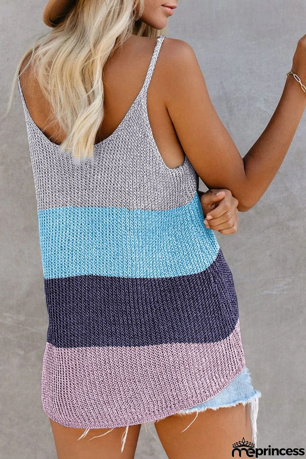 Multicolor Knitted Cami Tank Top