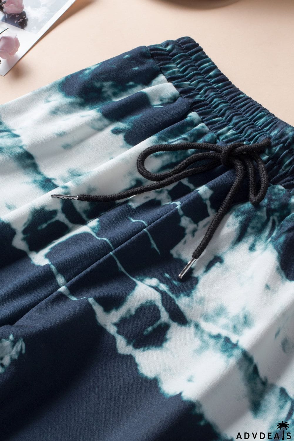 Tie-dyed Print Elastic Waist Jogger