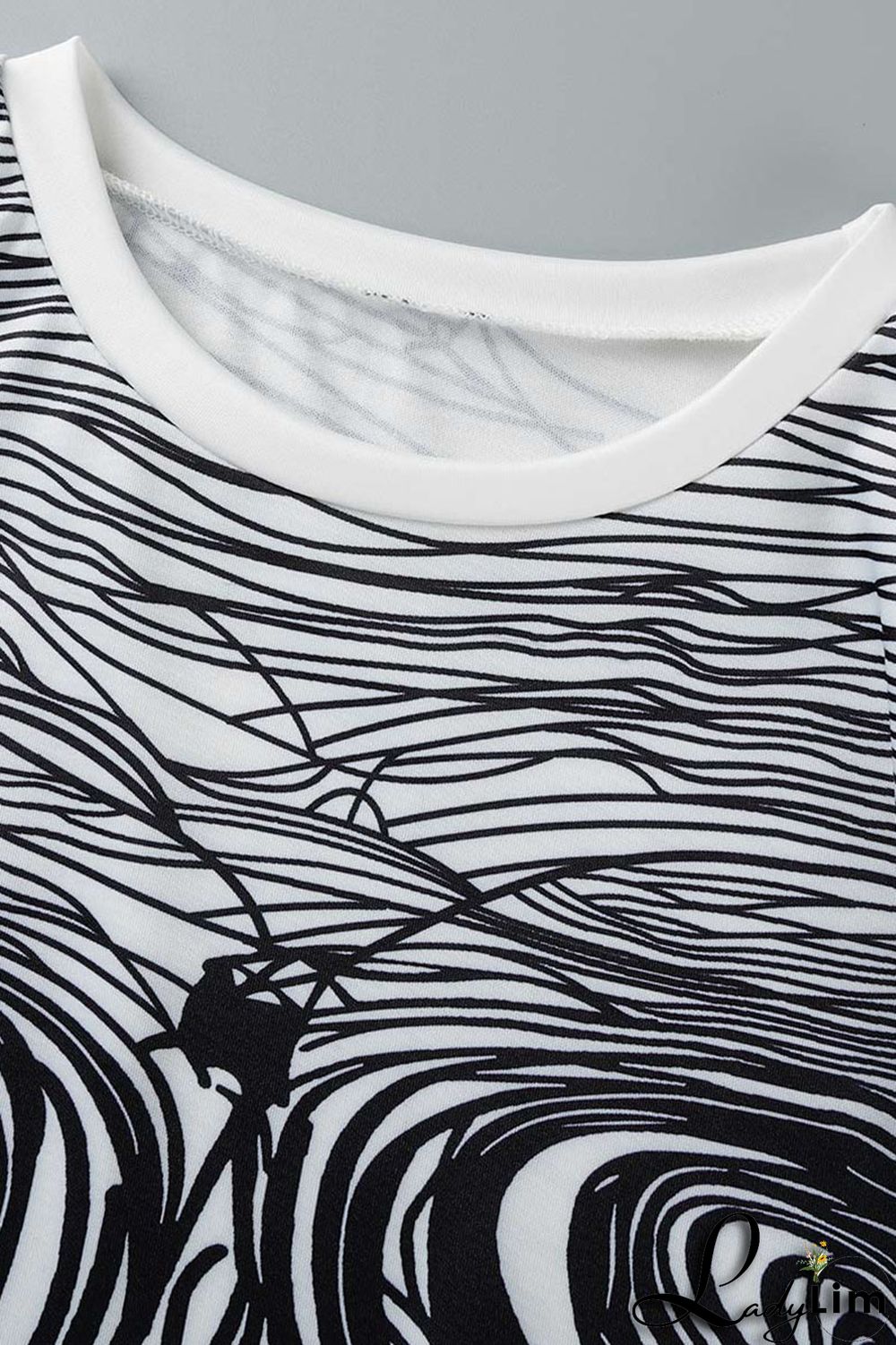 Black Sexy Print Patchwork O Neck One Step Skirt Dresses