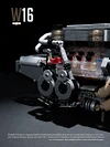 BGT supercar W16 suitable for Lego building blocks engine assembly toy model