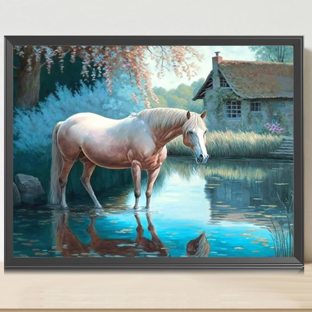 Diamond Painting - Full Round Drill - Horse(Canvas|40*30cm)