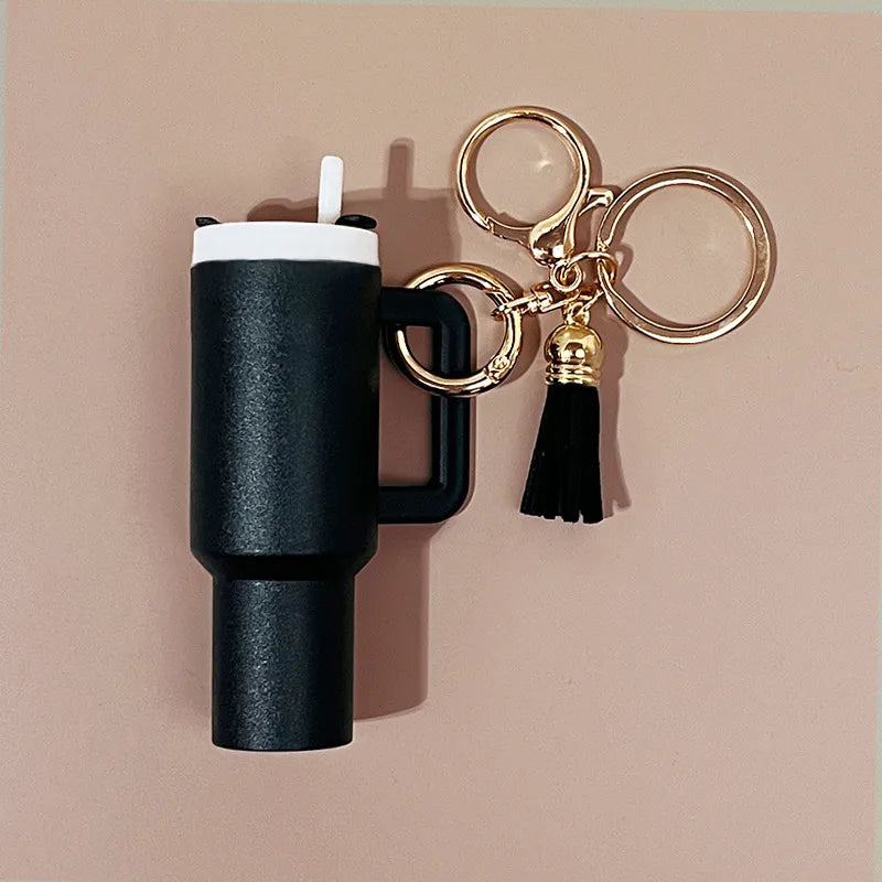 Minimalist Commute Cup Plastic Unisex Bag Pendant Keychain