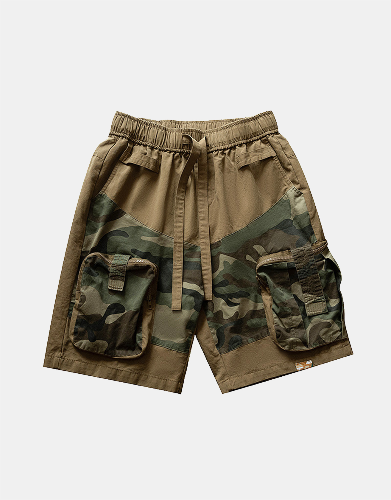 Camouflage Color-block Multi-pocket Cargo Shorts / TECHWEAR CLUB / Techwear