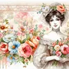 (Multi-Style)Flowers Lady-Full Round Diamond Painting 40*40/40*50CM