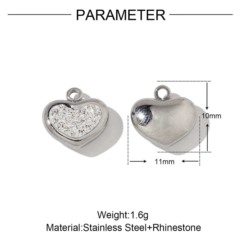 3 PCS/Package 13 * 12mm 13 * 14mm 16 * 18 Mm 201 Stainless Steel 18K Gold Plated Clouds Round Heart Shape Polished Pendant