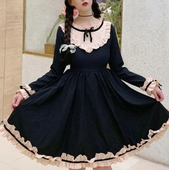 Black Ruffle Lolita Dress SP14731