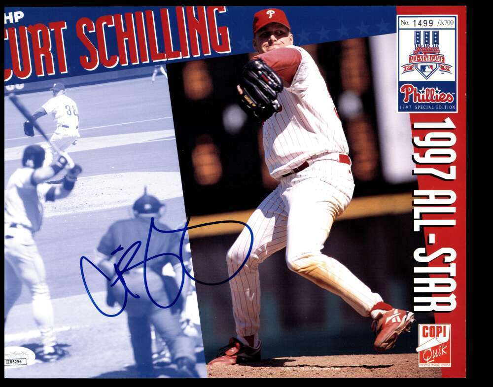 Curt Schilling JSA Coa Hand Signed 1997 All Star 8x10 Photo Poster painting Autograph