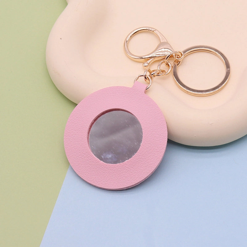 Minimalist Flower Pu Leather Women’s Keychain