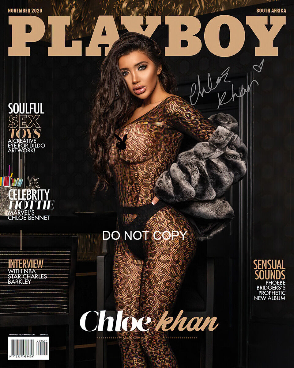 Chloe Khan - Autographed Signed 8x10 Photo Poster painting (Playboy November 2020) Reprint