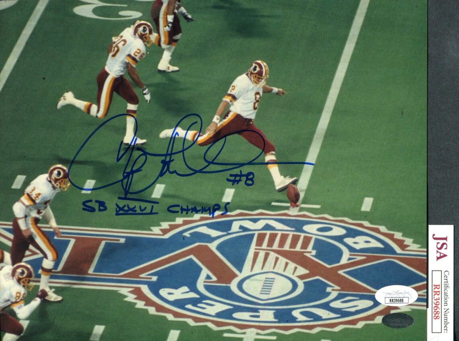 JSA Chip Lohmiller Autographed Signed INSCR 8x10 Photo Poster painting Redskins TRB 749