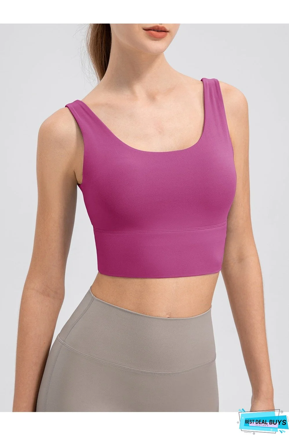 Scoop Neck Wide Strap Active Tank