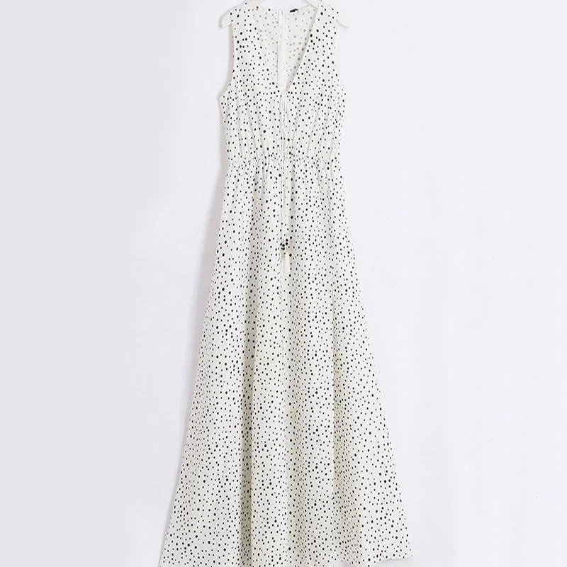 Casual Sleeveless Plus Size Printed Dress | IFYHOME