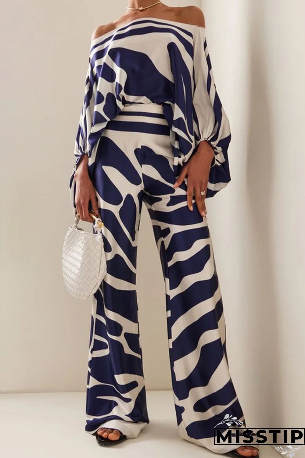 Yellow Casual Elegant Print Patchwork Off the Shoulder Long Sleeve Two Pieces