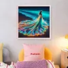 Girl In Fluorescent Skirt On The Beach - 11CT Stamped Cross Stitch - 45*45cm