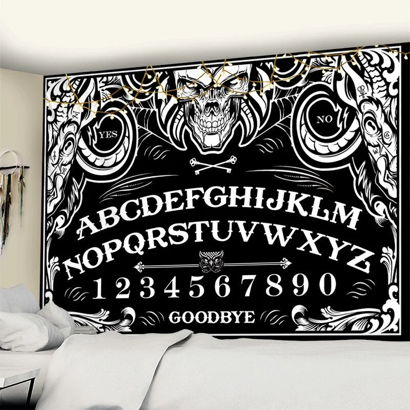 Tarot Brand Black Cat Tapestry Wall Hanging Hippie Moon Wolf Witchcraft Skull Bohemian TAPIZ Art Home Decor