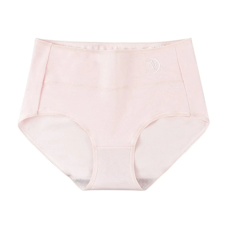 Women's Cotton Underwear Sexy Lace Panties Plue Size Women's Solid Color Briefs High Waist Seamless  Underpants Sexy Lingerie