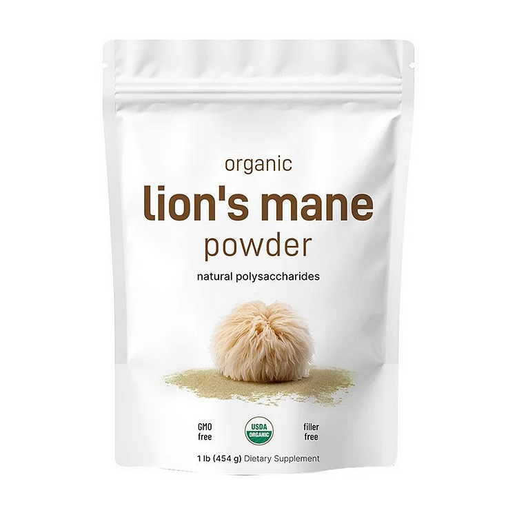 Micro Ingredients Organic Lions Mane Mushroom Supplement Powder, 16 Ounce 