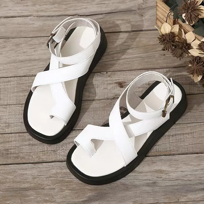 Breakj Breakj Summer New Thick-Soled Sandals Women's Large-Size Casual Toe Thick-Soled Sandals