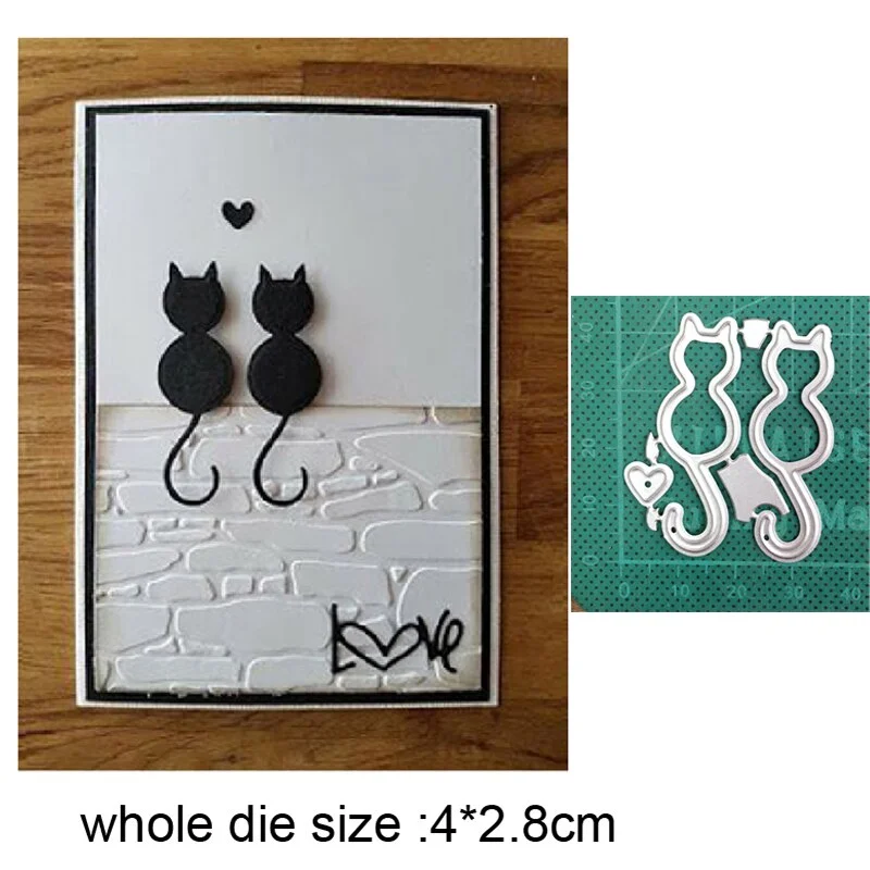 Craft Dies Metal Cutting Dies Cut Die Cat Catching Butterfly Scrapbooking Die Craft Paper Knife Mould Blade Punch Steencils Dies