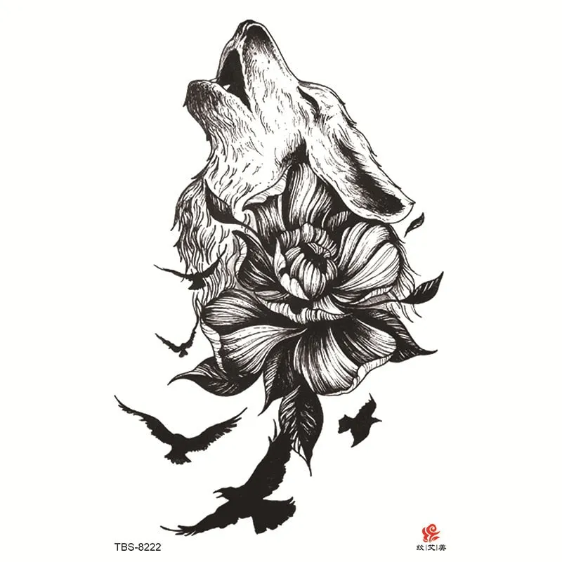 Tattoo Sticker Flower Temporary Sleeve Tattoo Waterproof Sexy Body Art Fashion