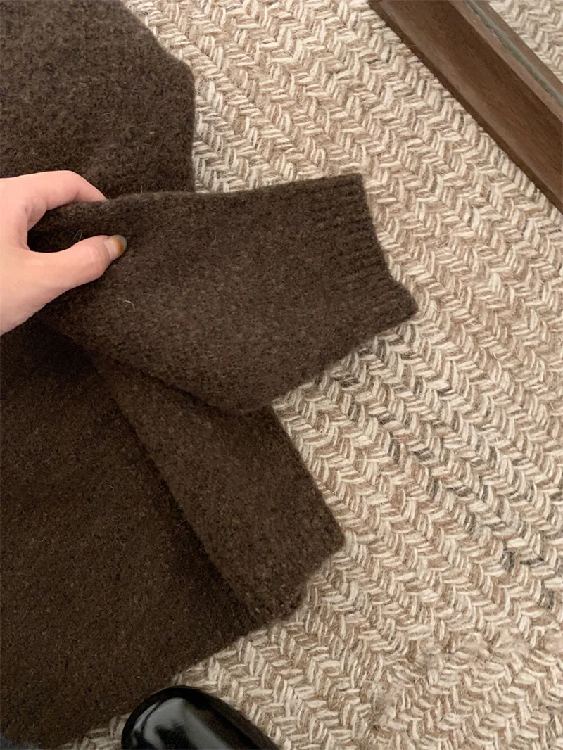 Chicfifth Sweater Women Winter Long Sleeve High Quality Autumn Vintage Top Knitted Cardigan