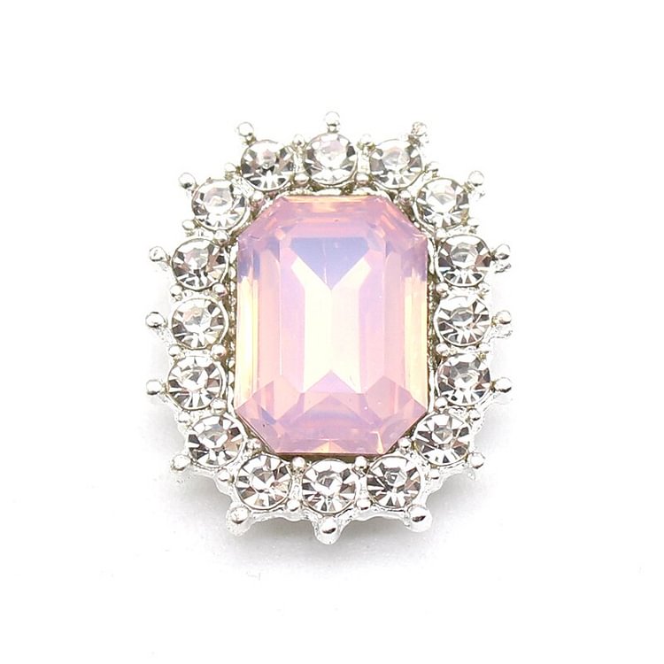 New 10Pcs/Lot 17*21MM Rectangular Hollow Alloy Button Decoration DIY  Accessories
