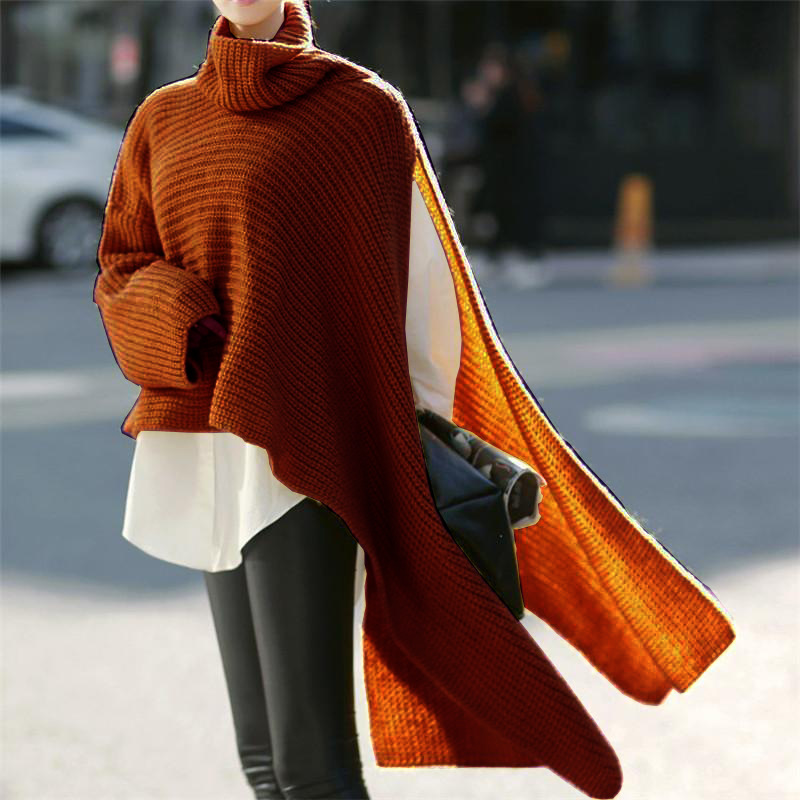 Women's Fashion Week Irregular Sweater Cape