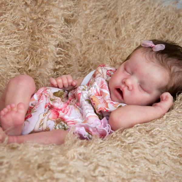 17" Cute Lara Reborn Baby Doll Girl, Silicone Vinyl Body | Reborn Shoppe - Reborn Shoppe