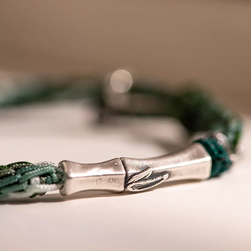 Bamboo Reincarnation Knot Luck Protection String Bracelet