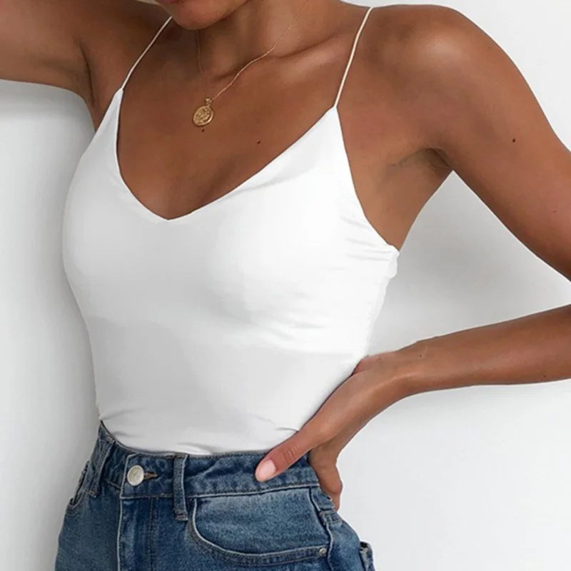 Tank Top Wrap Deep V Neck Halter Crop Tops Women Off The Shoulder Backless Camisole Female Sleeveless Cropped Vest