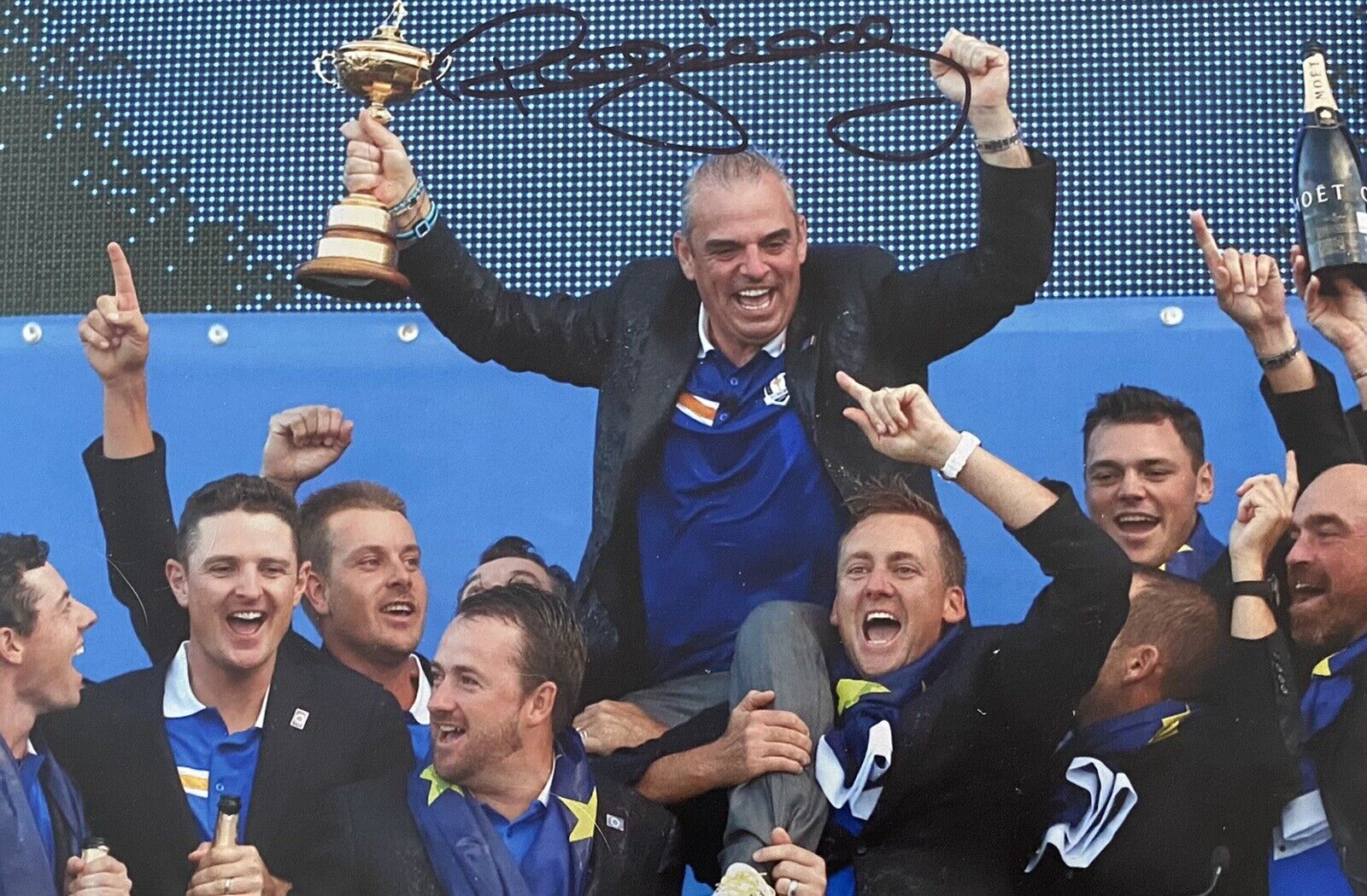 Paul McGinley Genuine Hand Signed Golf 12x8 Photo Poster painting 6