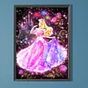 Figurine cartoon de la princesse B, creuse compl&egrave;te DIY 5d ronde &agrave; points diamants, peintures, arts plastiques pour adultes, d&eacute;coration murale pour d&eacute;butants, kits de peinture en cristal diamant &agrave; strass 15,74x21,65 pouces