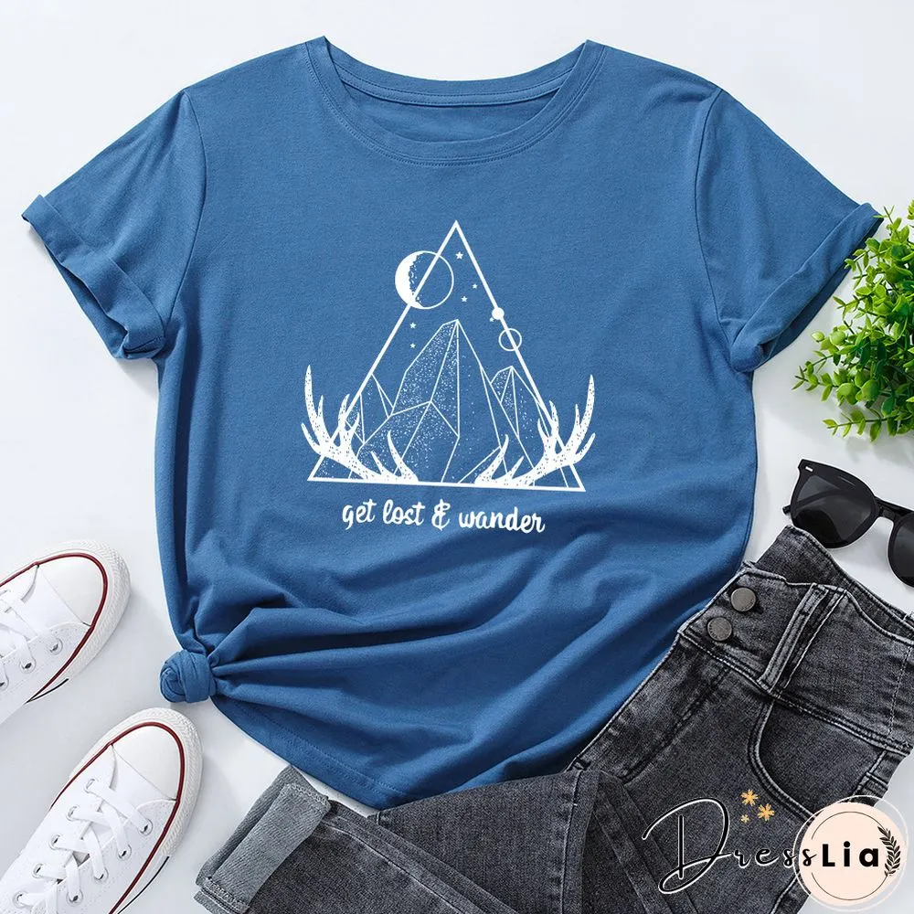 Graphic Tees For Women Cotton Short Sleeve Tee Woman T-Shirts Female Shirt Tops Summer