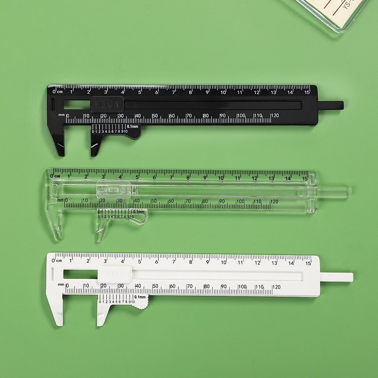 Journalsay 3 Pcs/Set 150mm Mini Plastic Vernier Calipers Simple DIY Tool Model Making Vernier Caliper Measure Tools