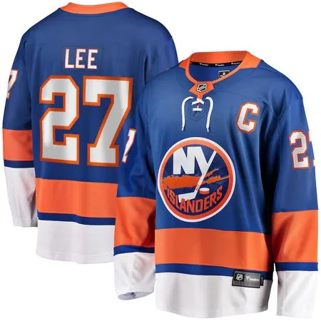 Men's New York Islanders #27 Anders Lee Royal Home Captain Patch  Player Jersey
