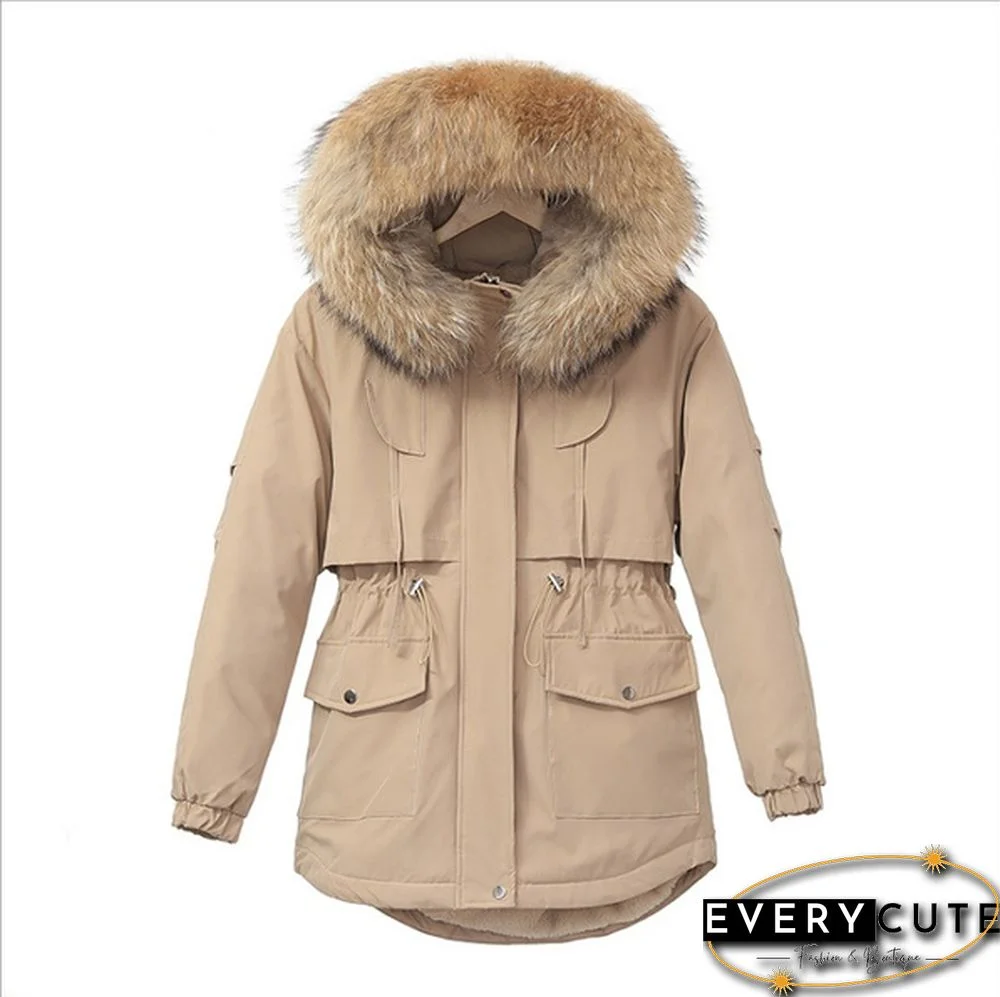 Newest Women Hooded Jackets in Winter Woman Cotton-padded Clothes Long Coats Winter Warm Down Jackets for Women Fur Collar Tops Long Winter Coats