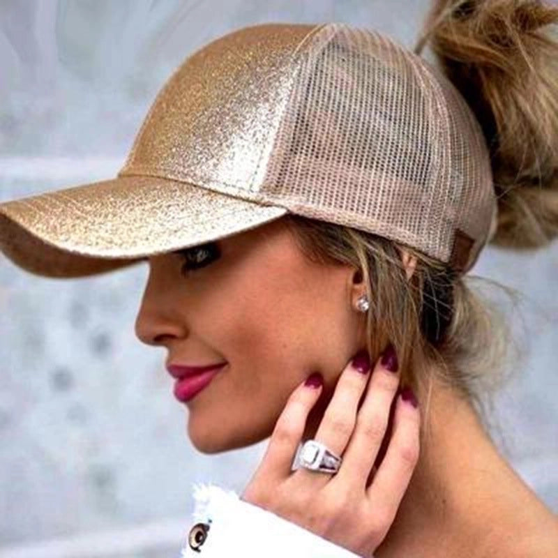 Women's Sweet Solid Color Curved Eaves Baseball Cap