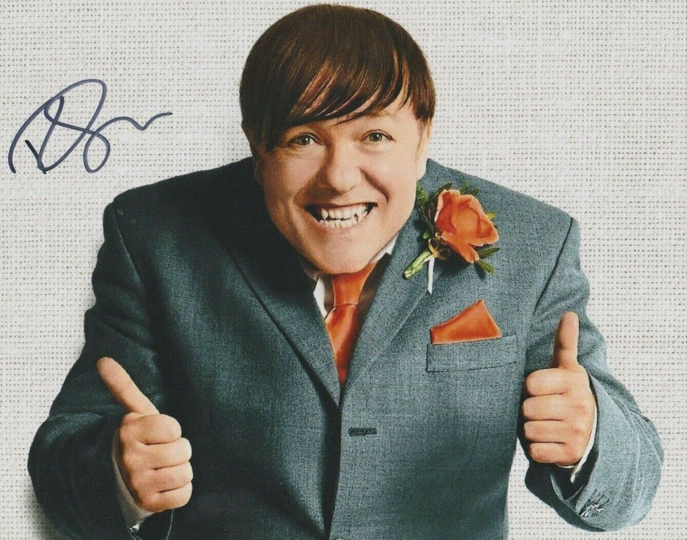 Ricky Gervais **HAND SIGNED** 8x10 Photo Poster painting ~ Derek