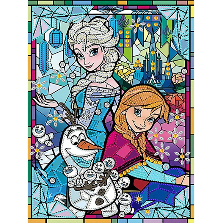 Partial Special-Shaped Diamond Painting - Glass Art - Disney Princess 30*40CM
