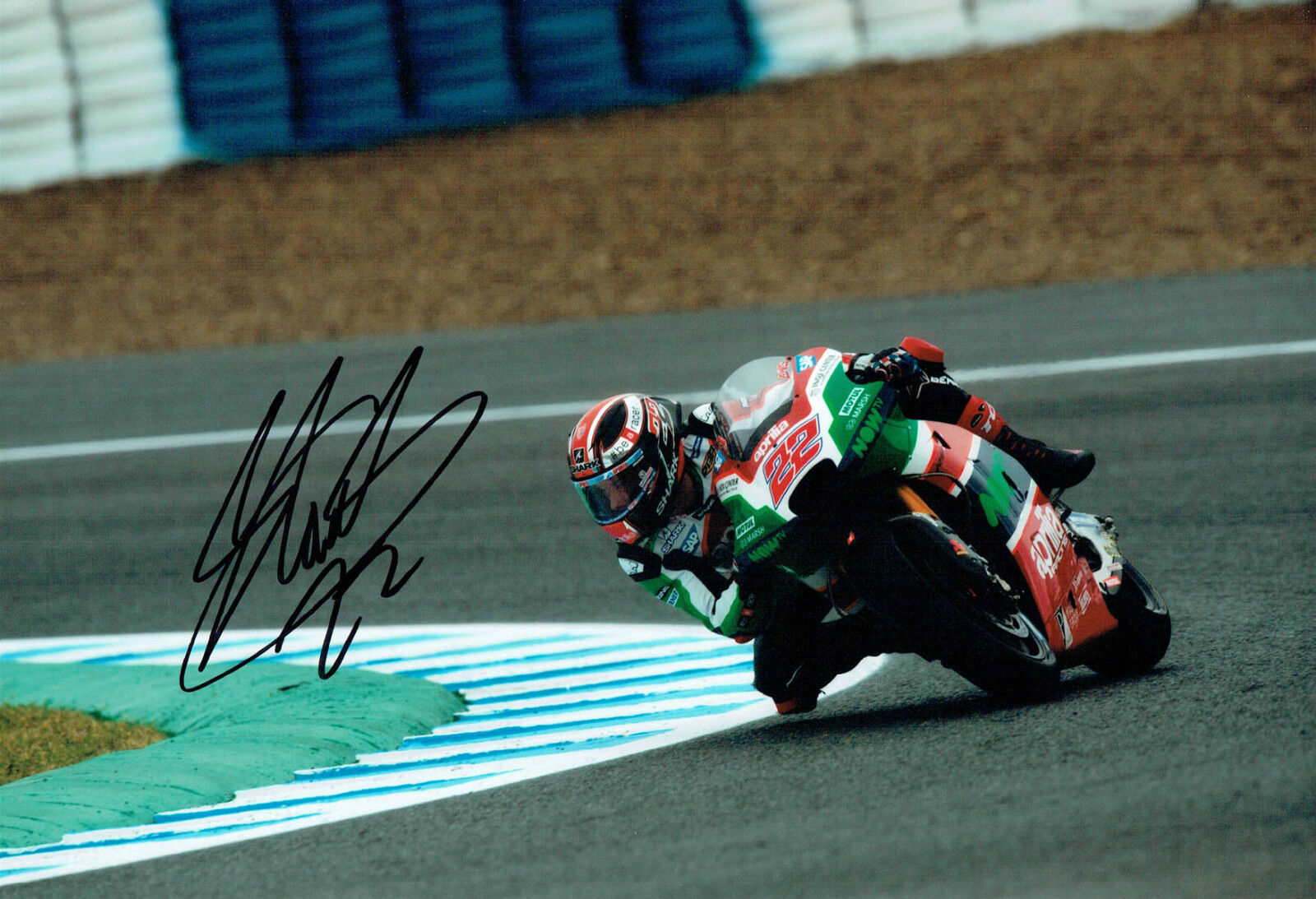 Sam LOWES 2017 SIGNED Autograph 12x8 Photo Poster painting B AFTAL COA MOTOGP Aprilia Rider