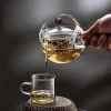 360&deg; Rotating Xiaoyao Teapot 500ml Kung Fu Teapot Suitable for Stovetop with Removable Filter Household Tea Set
