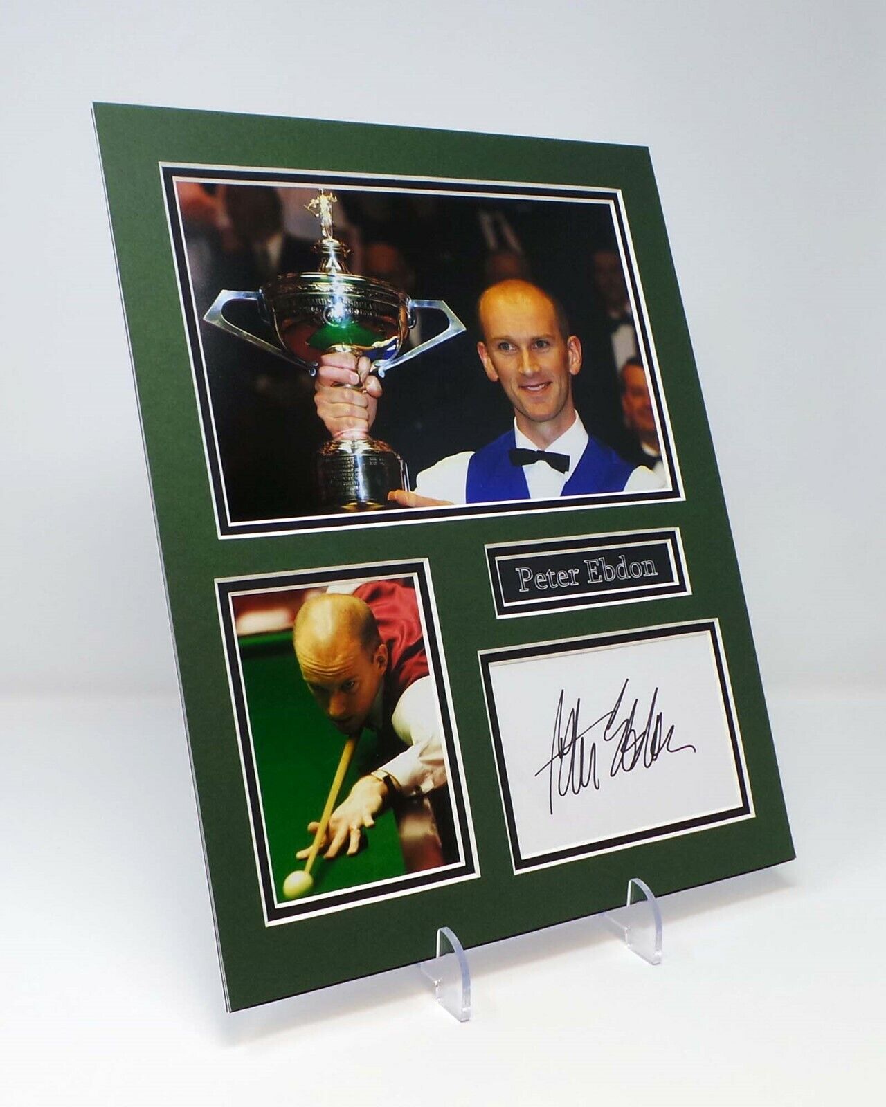 Peter Ebdon Signed Mounted Photo Poster painting Display AFTAL Snooker Player