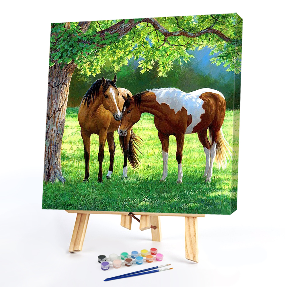 

40*40CM - Paint By Numbers - Horse, 501 Original