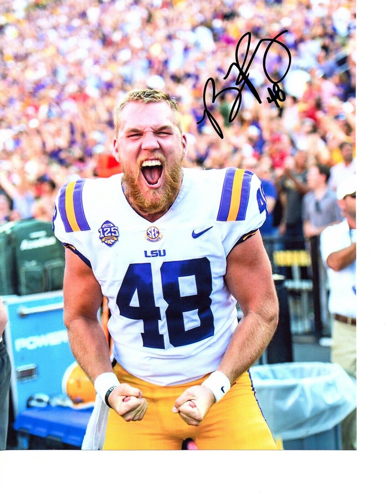 Blake Ferguson LSU Tigers signed autographed 8x10 football Photo Poster painting 2020 Champs b