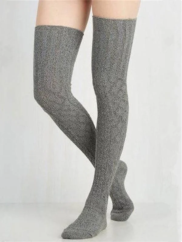 Knitted Over Knee Long Thigh High Socks