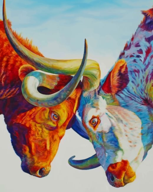 

Cow And Bull – Paint By Numbers - 40*50CM, 501 Original